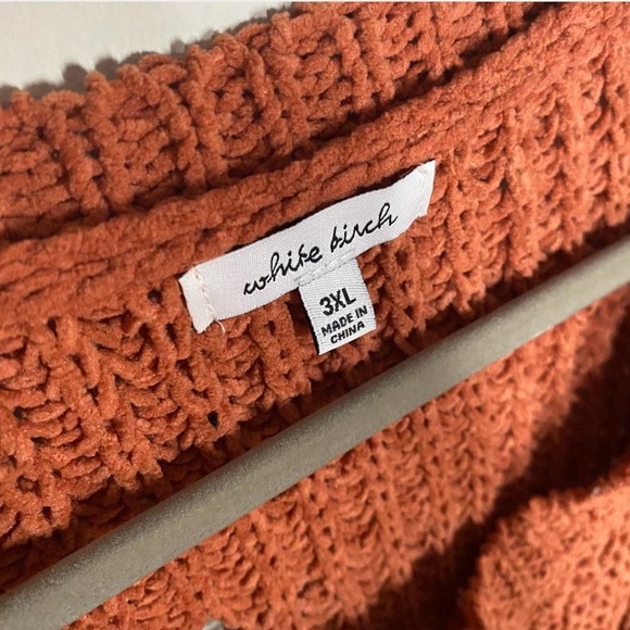 White Birch Rust Knit Sweater xxxl 3x - Picture 2 of 8